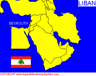 La situation gographique du Liban