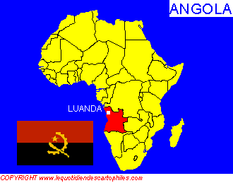 La situation gographique de l'Angola