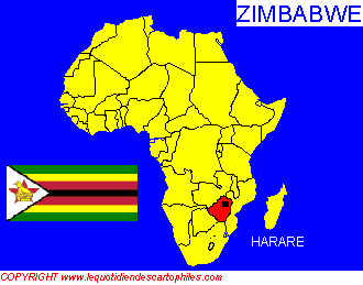 La situation gographique du Zimbabw