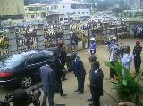 Inauguration des travaux de l'immeuble de la mort Yaound Cameroun