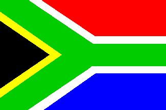 Le drapeau de l'Afrique du Sud !