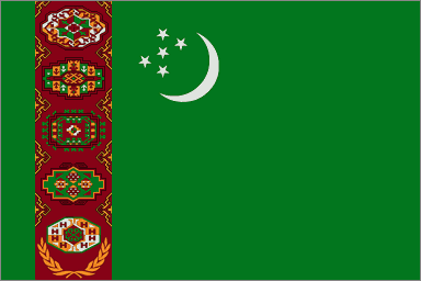 Le drapeau du Turkmnistan