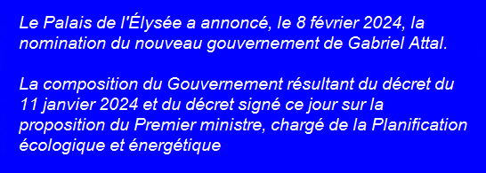 Gabriel Attal, Premier ministre,  l'Htel de Matignon mardi 9 janvier 2024