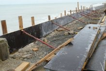 Une partie des travaux s’effectue  mare haute