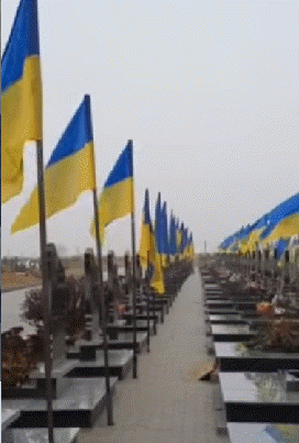 Cimeti�re Ukraine, Zelensky menteurs, faux, chiffres bidons, nombre morts en Ukraine