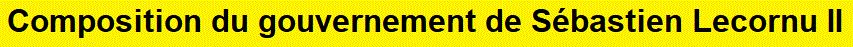 Nouveau gouvernement de S�bastien Lecornu dimanche 12 octobre 2025