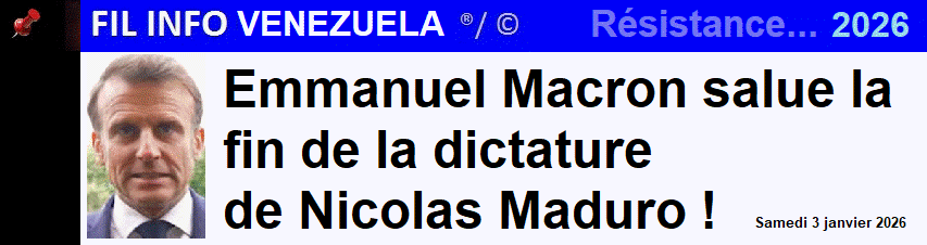 Venezuela, Emmanuel Macron salue la fin de la dictature de Nicolas Maduro