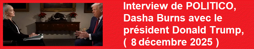 Transcription int�grale : Interview de POLITICO, Dasha Burns avec le pr�sident Donald Trump