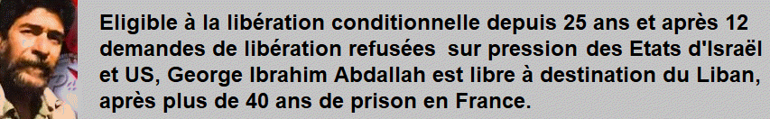 George Ibrahim Abdallah est libre � destination du Liban, apr�s plus de 40 ans de prison en France
