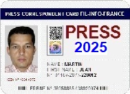 2025 PRESS CORRESPONDENT CARD FIL-INFO-FRANCE